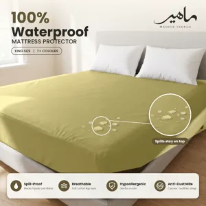 Waterproof Mattress Protector - Ochre Yellow